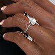 The Pave Petal Kamellie Set With A 1 Carat Cushion Lab Diamond Sale