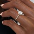 The Pave Petal Kamellie Set With A 2.5 Carat Cushion Lab Diamond Online Sale