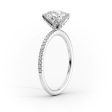 The Pave Petal Kamellie Set With A 2 Carat Oval Lab Diamond Fashion