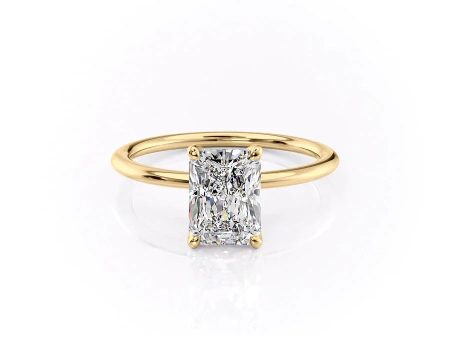 The Petal Kamellie Set With A 2.5 Carat Radiant Lab Diamond Cheap