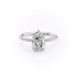 The Pave Petal Kamellie Set With A 1 Carat Pear Lab Diamond Cheap