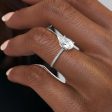 The Pave Petal Kamellie Set With A 1 Carat Pear Lab Diamond Cheap