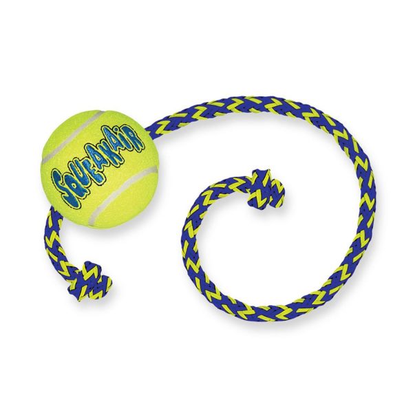 Kong Squeakair Ball With Rope For Discount