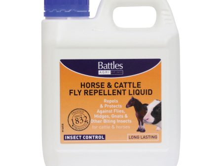 Battles Horse & Cattle Fly Repellent Liquid Supply