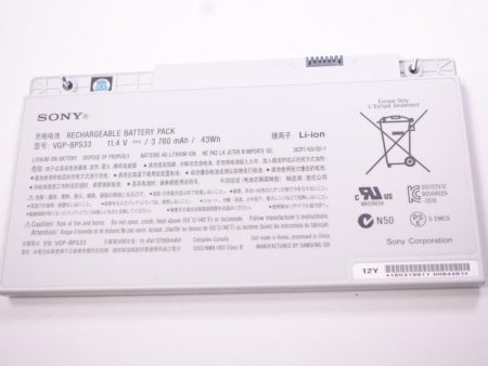 New A-1917-683-A Sony Laptop 43Wh 3760Mah 11.4V Battery Cheap